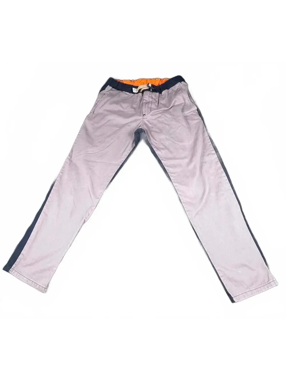 White Sand Men's Casual Cotton Pants Two Toned Tan/Black Size 30-32